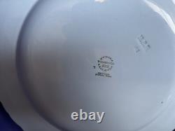 Six Wedgwood Queensware Cream on Lavender 10 1/8 Dinner Plate Shell Edge