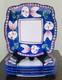 Solimene Vietri Blue Fish Pesce 10 3/8 Dinner Plate Italy Lot of 5 Vintage EUC