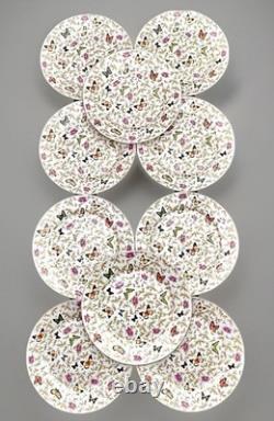 Sorelle Butterfly Dinner Plate(s) Set of 10 Multicolor 10 3/4 Lotus Heavy Gilt