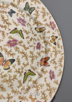 Sorelle Butterfly Dinner Plate(s) Set of 10 Multicolor 10 3/4 Lotus Heavy Gilt