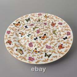 Sorelle Butterfly Dinner Plate(s) Set of 10 Multicolor 10 3/4 Lotus Heavy Gilt