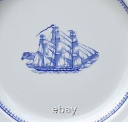 Spode Blue Clipper 3 piece plate place setting dinner salad bread S 3611-Y