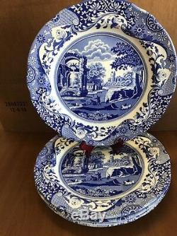 Spode Blue Italian Dinner Plate Set Of 5 27 cm- NWT