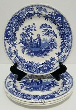 Spode Blue Room Collection 4 Dinner Plates Girl At Well Made In England New