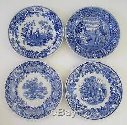 Spode Blue Room Collection Blue & White 10.5 Dinner Plates Set 4