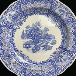 Spode Blue Room Collection plates Set x 4 Rome/Seasons/Rural Scenes/Byron Groups