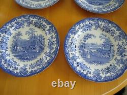 Spode Blue Room Dinner Plates Animals Zebra Kangaroo Camel Tiger Ostrich Rhino