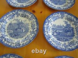 Spode Blue Room Dinner Plates Animals Zebra Kangaroo Camel Tiger Ostrich Rhino