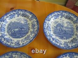 Spode Blue Room Dinner Plates Animals Zebra Kangaroo Camel Tiger Ostrich Rhino