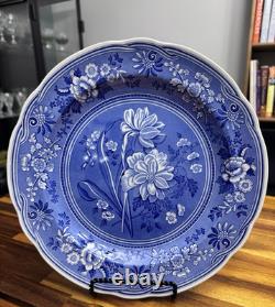 Spode Blue Room Dinner Plates Set of 5 Scalloped Edge, 10.25, England, Mint
