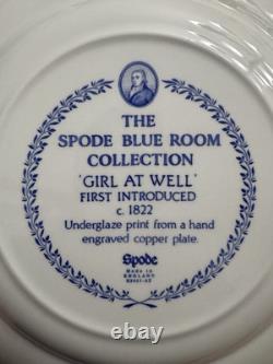 Spode Blue Room Dinner Plates Set of 5 Scalloped Edge, 10.25, England, Mint