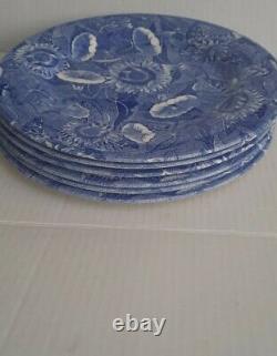 Spode Blue Room Sunflower Made In England 6 Dinner Plates Microwave Saf 11 New