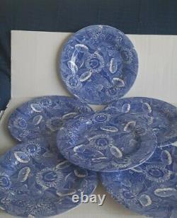 Spode Blue Room Sunflower Made In England 6 Dinner Plates Microwave Saf 11 New