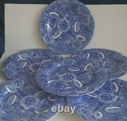 Spode Blue Room Sunflower Made In England 6 Dinner Plates Microwave Saf 11 New