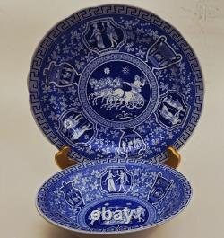 Spode Blue Room Traditions Series'Greek' dinner plate and bowl, made in England