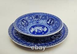 Spode Blue Room Traditions Series'Greek' dinner plate and bowl, made in England