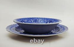 Spode Blue Room Traditions Series'Greek' dinner plate and bowl, made in England