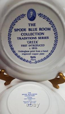 Spode Blue Room Traditions Series'Greek' dinner plate and bowl, made in England