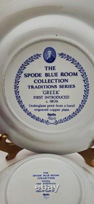 Spode Blue Room Traditions Series'Greek' dinner plate and bowl, made in England
