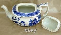 Spode Blue Willow Pattern Teapot England Transfer-Ware WOW