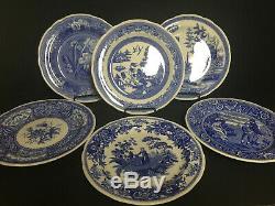 Spode China Blue Room Collection Dinner Plates 6 pc set