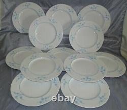 Spode Copeland England Geisha Blanche DeChine 12 Dinner Plates -Blue Floral