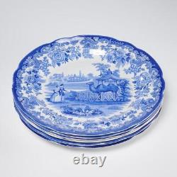 Spode England Blue Room Zoological Aesops Fables Zoo Animal Plates 6pc 10.5d B