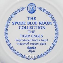 Spode England Blue Room Zoological Aesops Fables Zoo Animal Plates 6pc 10.5d B