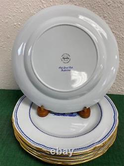 Spode England China TRADE WINDS BLUE Dinner Plates Set of 6
