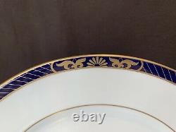 Spode Envoy 60 Piece 12 Place Settings Dinner Salad Bread Plate Cup Cobalt Gold