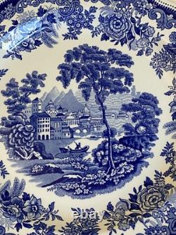 Spode Jane Seymour St. Catherine's Court Blue Transferware Dinner Plate SET of 4