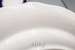 Spode Lancaster Cobalt Blue Dinner Plates 10 3/4 Set of 6 FREE USA SHIPPING