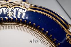 Spode Lancaster Cobalt Blue Dinner Plates 10 3/4 Set of 6 FREE USA SHIPPING