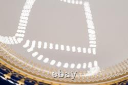 Spode Lancaster Cobalt Blue Dinner Plates 10 3/4 Set of 6 FREE USA SHIPPING