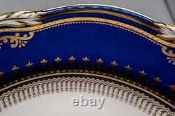 Spode Lancaster Cobalt Blue Dinner Plates 10 3/4 Set of 6 FREE USA SHIPPING