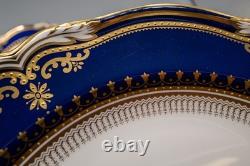 Spode Lancaster Cobalt Blue Dinner Plates 10 3/4 Set of 6 FREE USA SHIPPING
