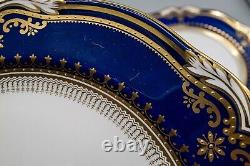 Spode Lancaster Cobalt Blue Dinner Plates 10 3/4 Set of 7 FREE USA SHIPPING