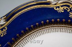 Spode Lancaster Cobalt Blue Dinner Plates 10 3/4 Set of 7 FREE USA SHIPPING