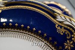 Spode Lancaster Cobalt Blue Dinner Plates 10 3/4 Set of 7 FREE USA SHIPPING