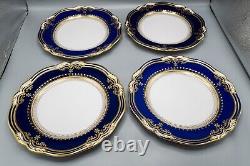Spode Lancaster Cobalt Blue Dinner Plates 10 3/4 Set of 8 FREE USA SHIPPING