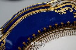 Spode Lancaster Cobalt Blue Dinner Plates 10 3/4 Set of 8 FREE USA SHIPPING