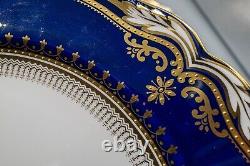 Spode Lancaster Cobalt Blue Dinner Plates 10 3/4 Set of 8 FREE USA SHIPPING