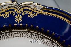 Spode Lancaster Cobalt Blue Dinner Plates 10 3/4 Set of 8 FREE USA SHIPPING