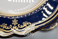 Spode Lancaster Cobalt Blue Dinner Plates 10 3/4 Set of 8 FREE USA SHIPPING