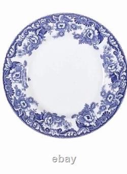 Spode Made In England Delamere Blue Dinner Plates (4)