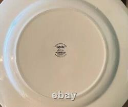 Spode Made In England Delamere Blue Dinner Plates (4)