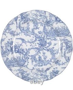 Spode Williamsburg Blue Provincial Garden Dinner Plates RARE Mint Condition
