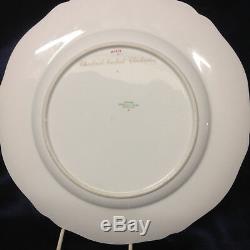 Spode Y6919 Dinner Plate 10 1/2 Light Blue Band Chestnut Backed Chickadee Bird