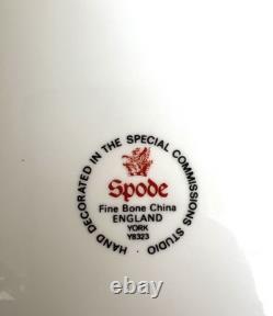 Spode YORK Fine Bone China Plate 10.75 Blue Gold Monogram JPS England