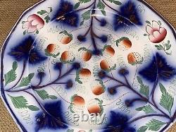 Staffordshire Gaudy Ironstone Strawberry Pattern Dinner Plate Circa 1840
